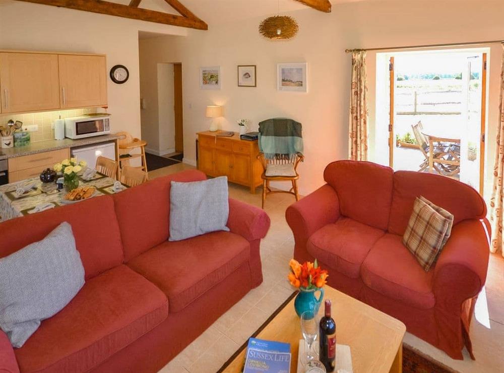 The living room at Walnut Tree Cottage in Patching, West Sussex