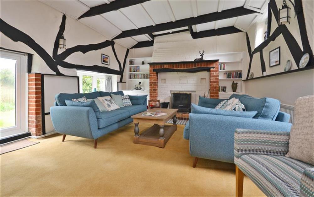 The 'Barn' or large lounge at Walnut Tree Cottage in Tiptoe