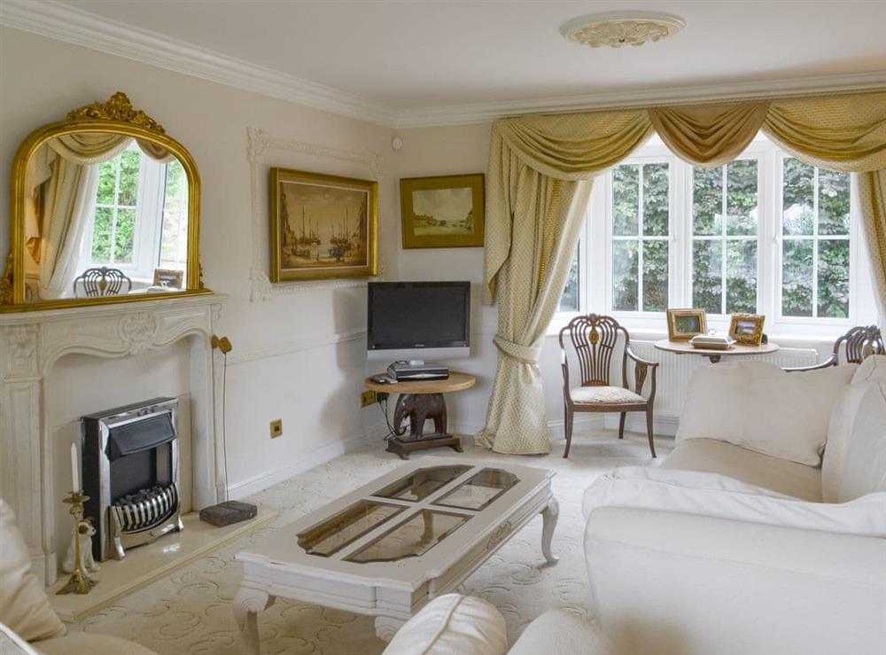 Elegant living room at Walnut Tree House in Tilney St Lawrence, near King’s Lynn, Norfolk