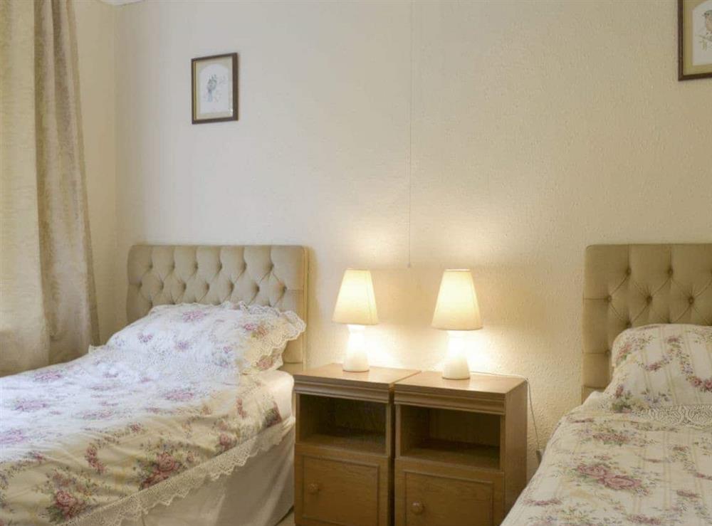 Good-sized twin bedroom at Walter’s Cottage in West Compton, near Shepton Mallet, Somerset