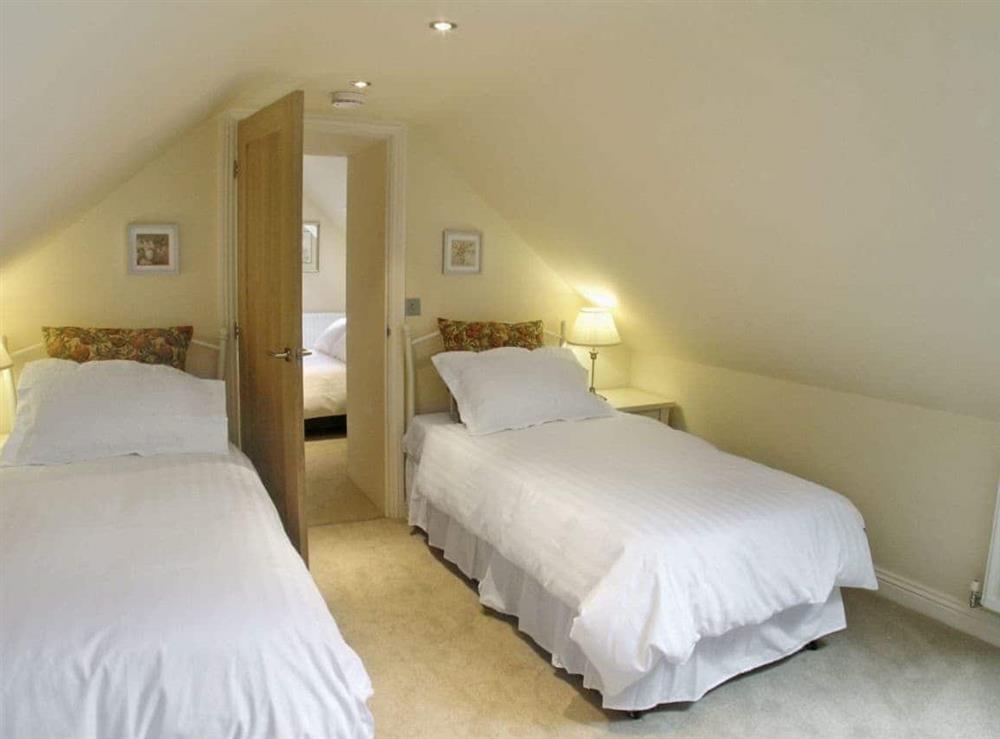 Twin bedroom at Wandale Barn in Slingsby, York., North Yorkshire