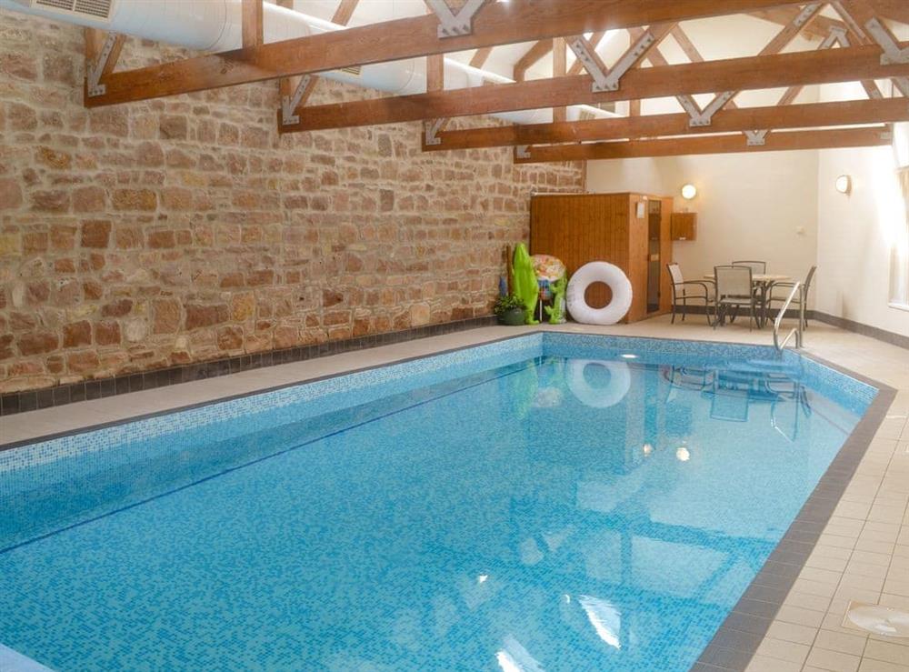 Shared indoor swimming pool at Waren View in Bamburgh, Northumberland., Great Britain
