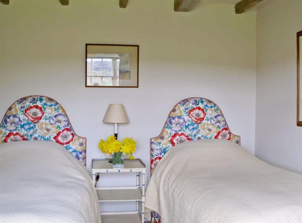 Twin bedroom at Warren Farmhouse in Kildale, near Whitby, North Yorkshire