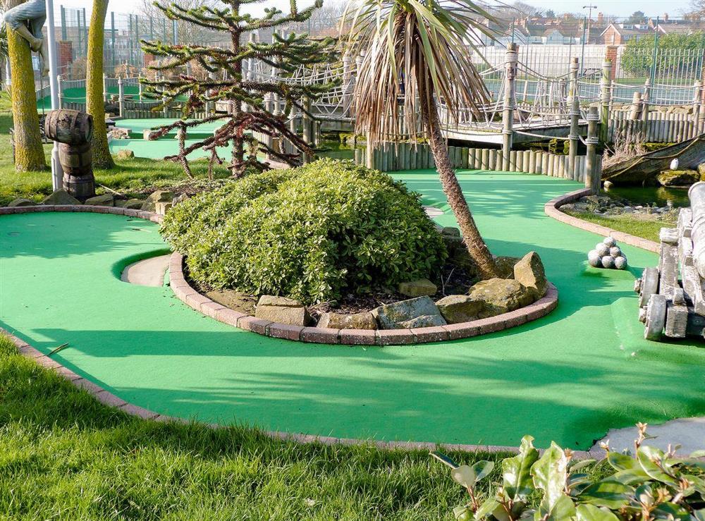 Crazy Golf in Gold Park Mundesley. at Watchkeepers Cottage in Mundesley, Norfolk
