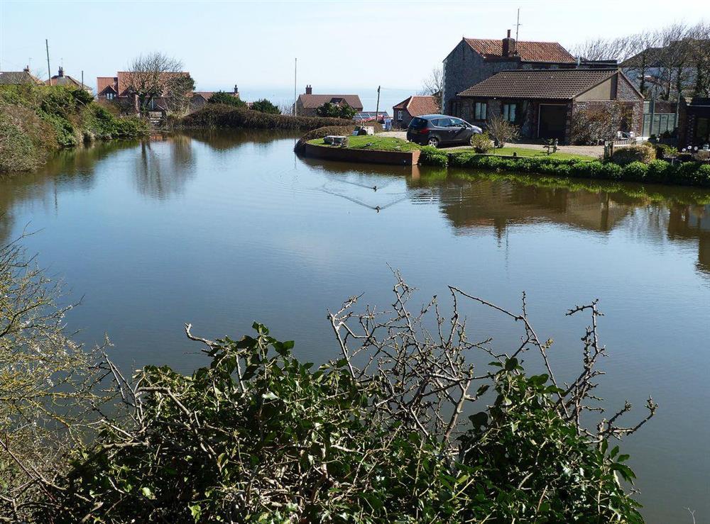 Mill pond at Watchkeepers Cottage in Mundesley, Norfolk