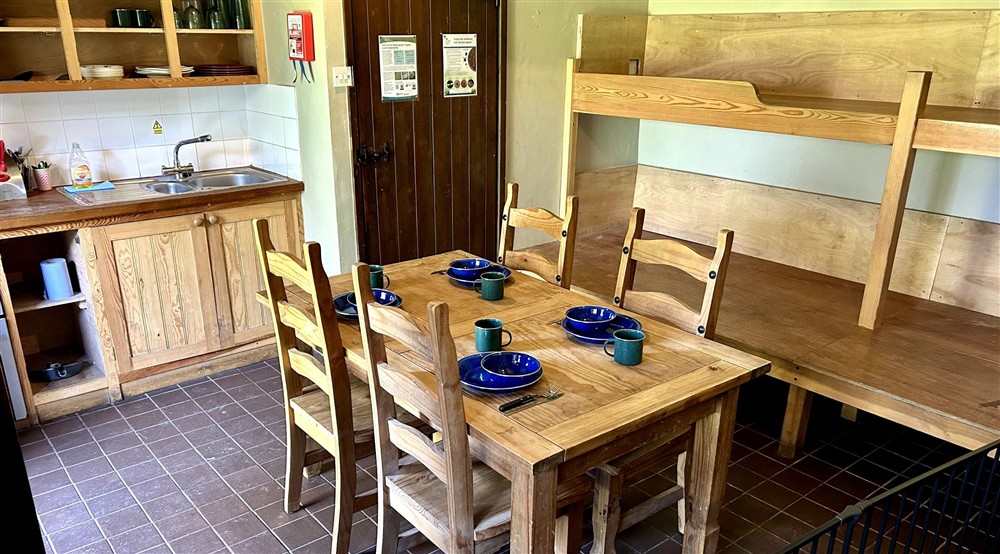 The living space at Watendlath Bothy in Keswick, Cumbria