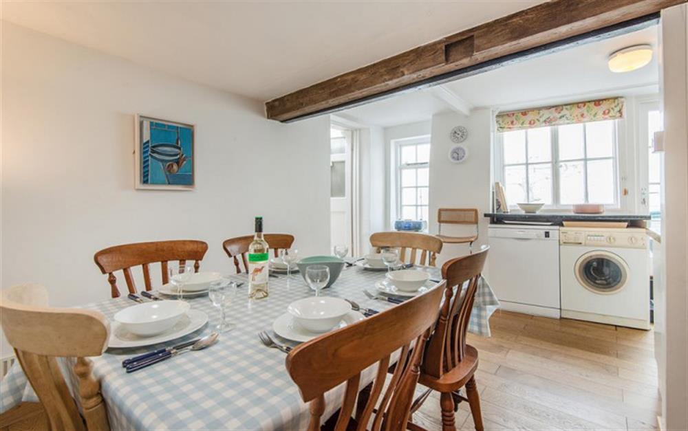 Dining room at Water Cottage in Lyme Regis