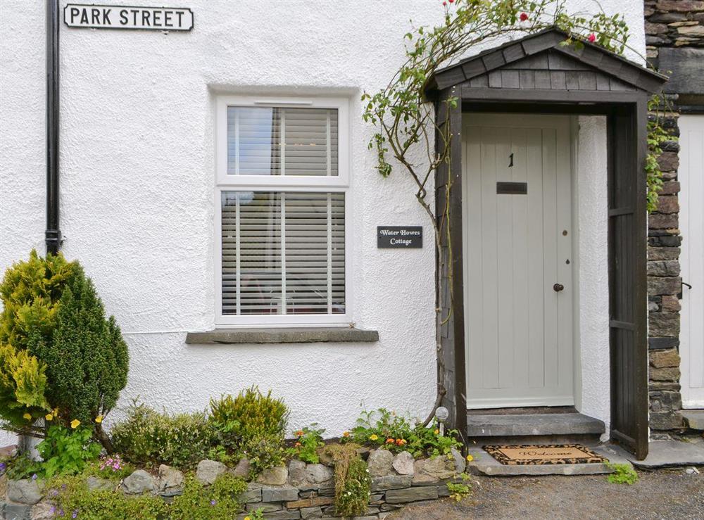 Attractive main entrance at Water Howes Cottage in Ambleside, Cumbria