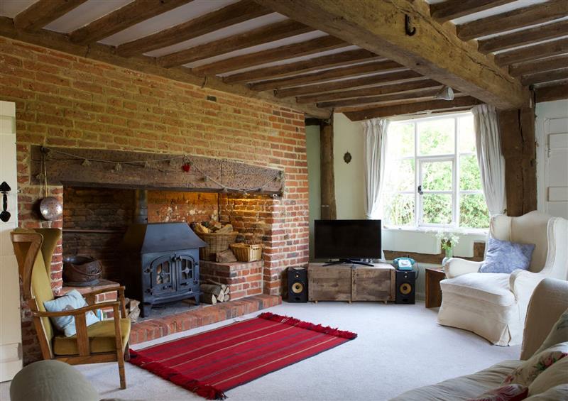 This is the living room at Water Meadow Cottage, Benhall near Saxmundham