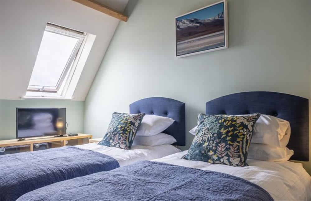 Bedroom two also has a television at Water Mill House, Burnham Overy Staithe near Kings Lynn