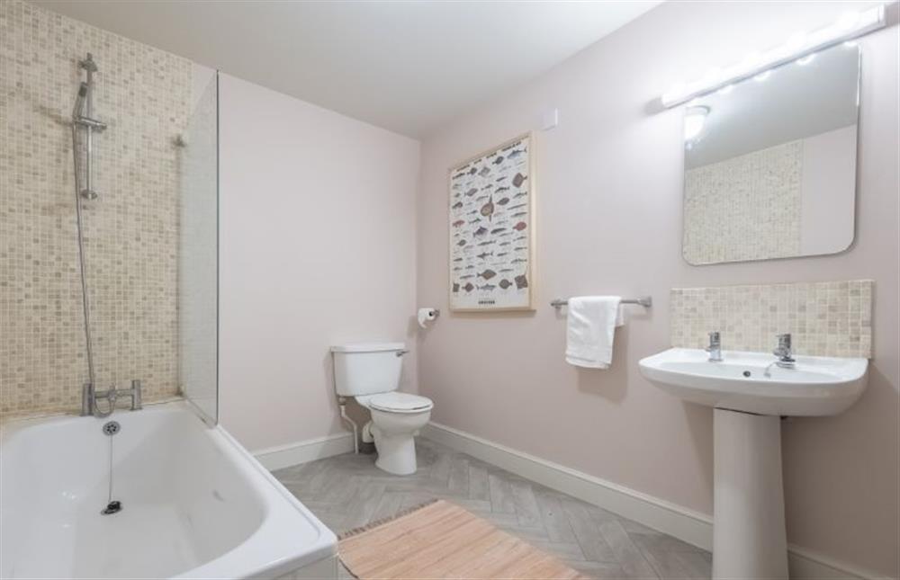 The bathroom for the master bedroom at Water Mill House, Burnham Overy Staithe near Kings Lynn
