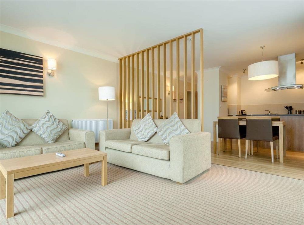 Contemporary open-plan design at Water Park Apartment 1 in South Cerney, Glos., Gloucestershire