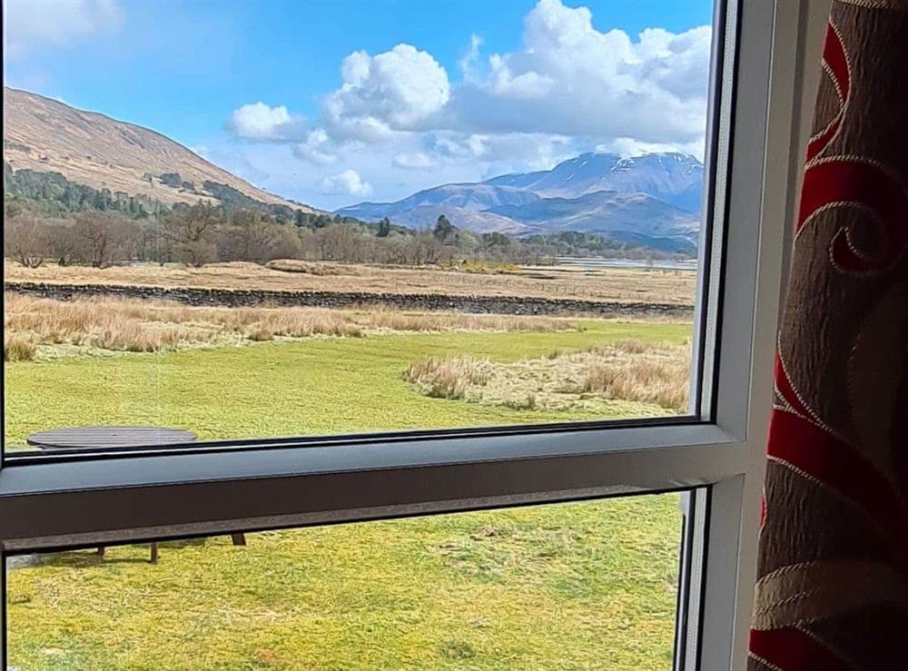 Breathtaking view from the living room at Watercolour in Ardgour, near Fort William, Inverness-Shire