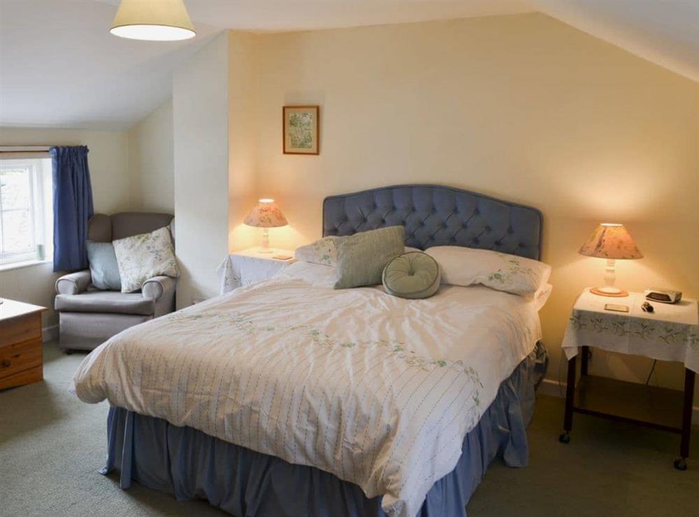 Double bedroom at Watercolour Cottage in Lerryn, Cornwall., Great Britain