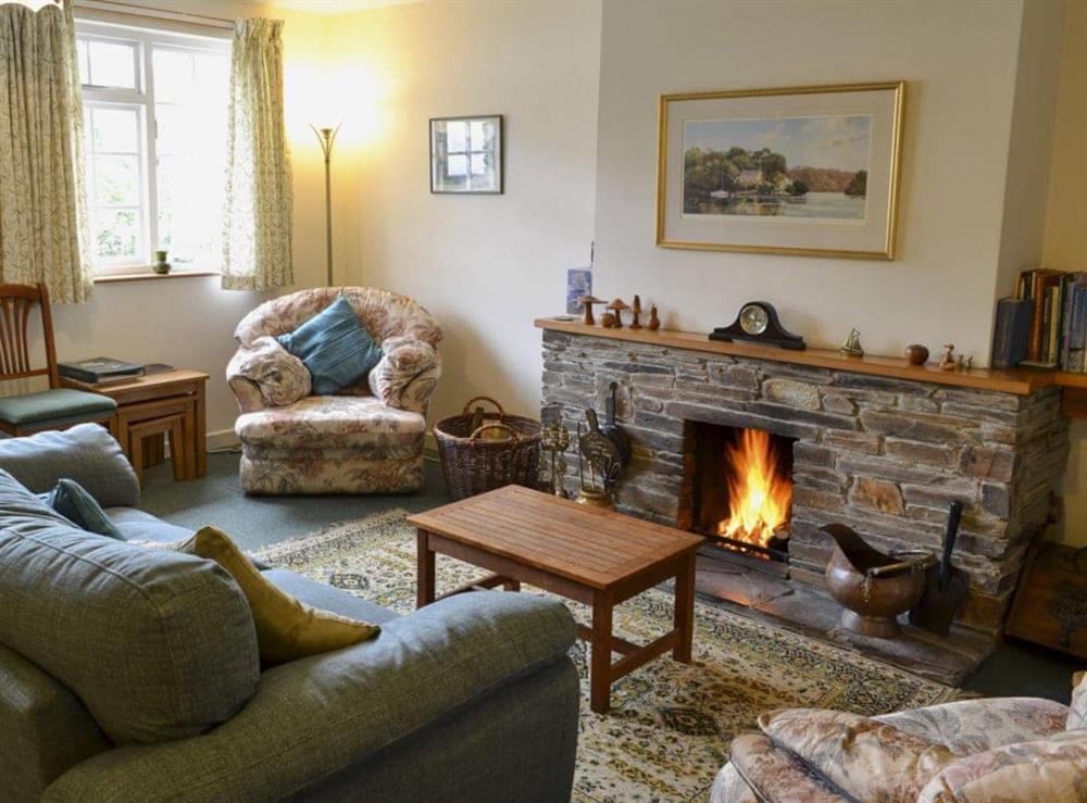 Living room at Watercolour Cottage in Lerryn, Cornwall., Great Britain