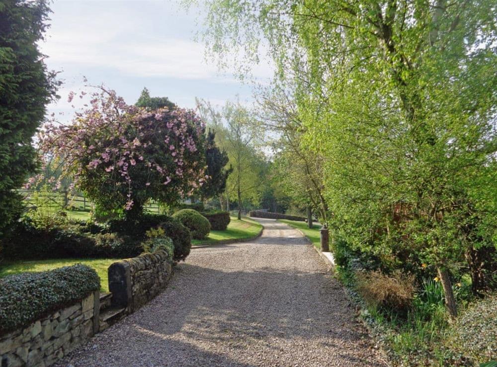 Driveway at Waterfall Cottage in Lumsdale, Tansley Wood, near Matlock, Derbyshire