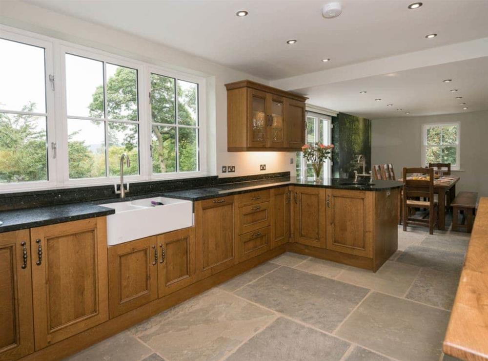 Large, well equipped kitchen at Waterfall Wood Cottage in Glenridding, near Keswick, Cumbria