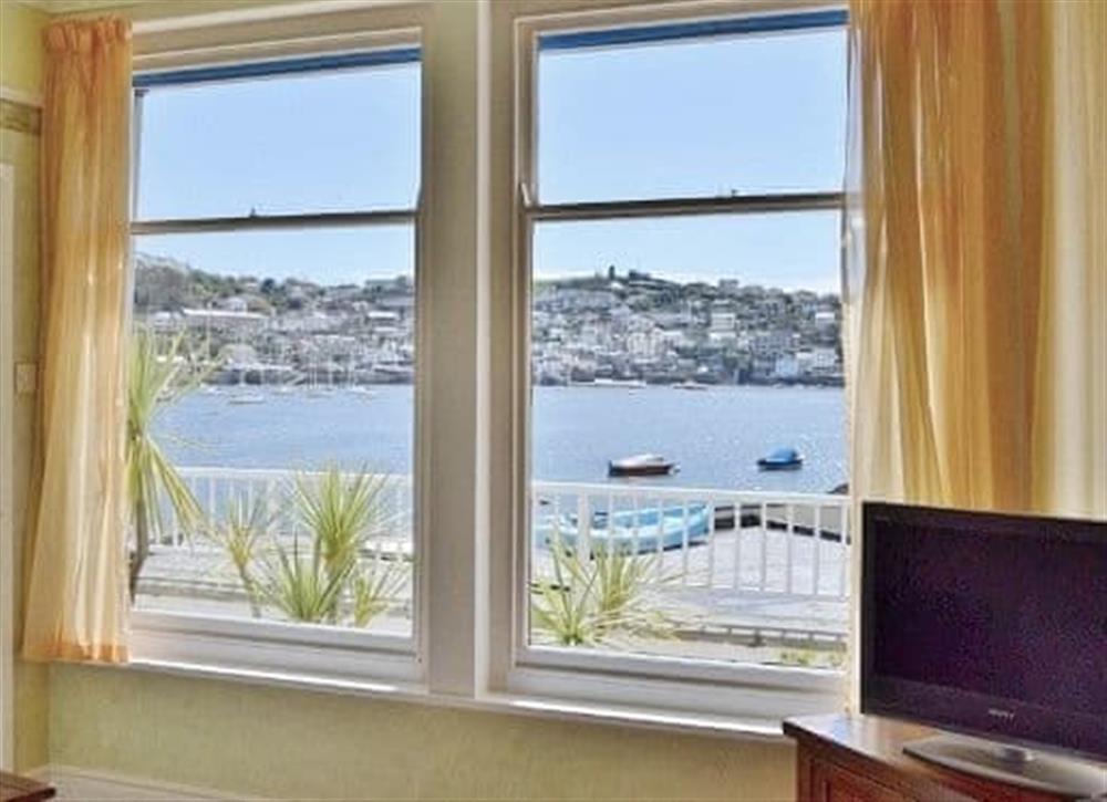 Fantasic views of the harbour and out to sea at Waterfront Apartment in Fowey, Cornwall