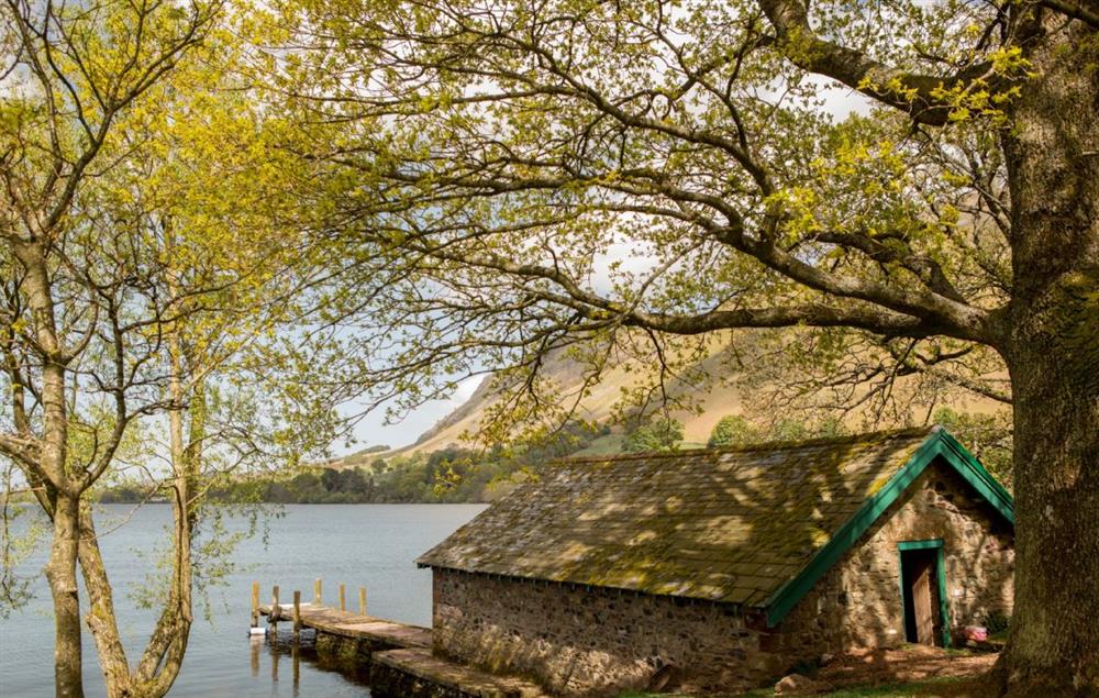 Boathouse with private jetty at Waternook, Ullswater
