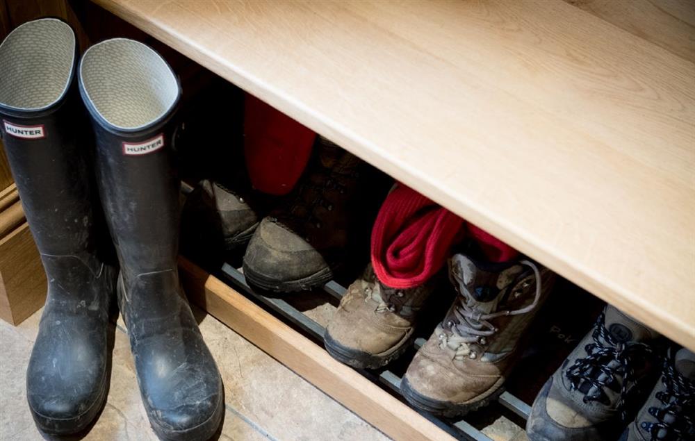 Ground floor: Boot room with plenty of space for outdoor coats, boots and shoes at Waternook, Ullswater