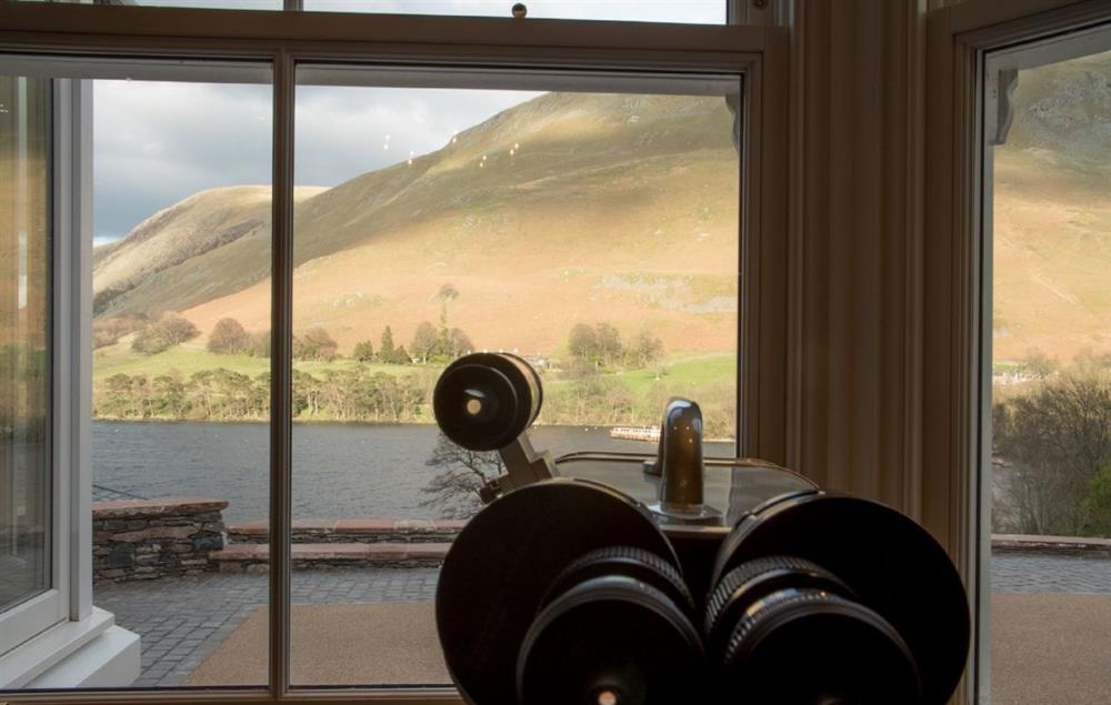 Ground floor: Reading room with fell-side views and telescope at Waternook, Ullswater