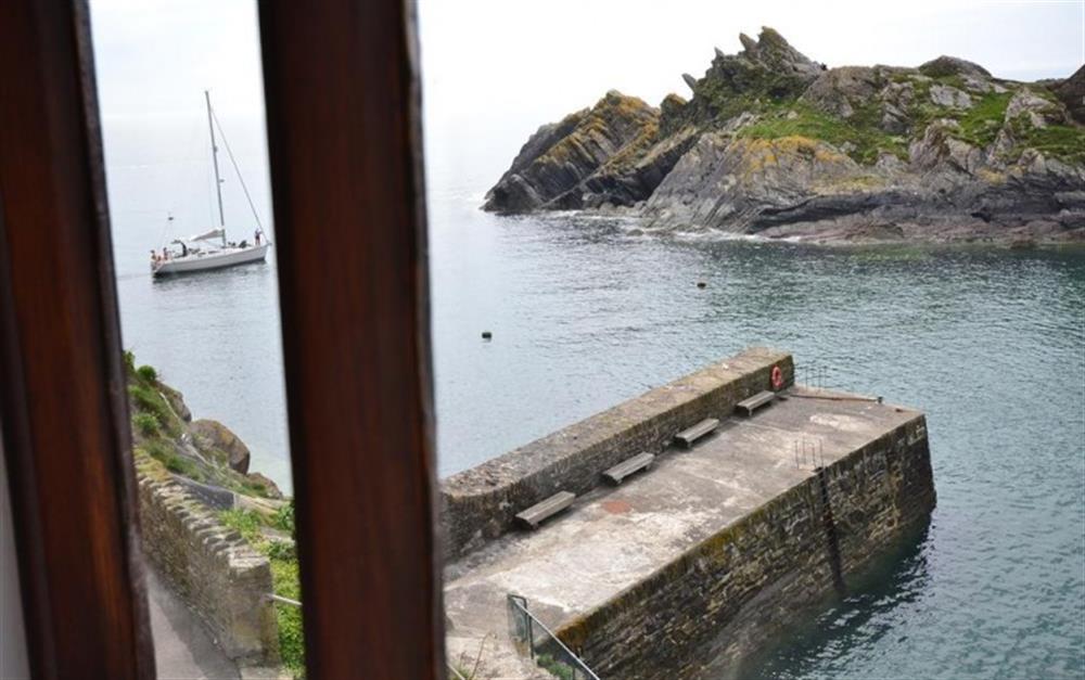 Looking out to sea at Waters Edge in Polperro