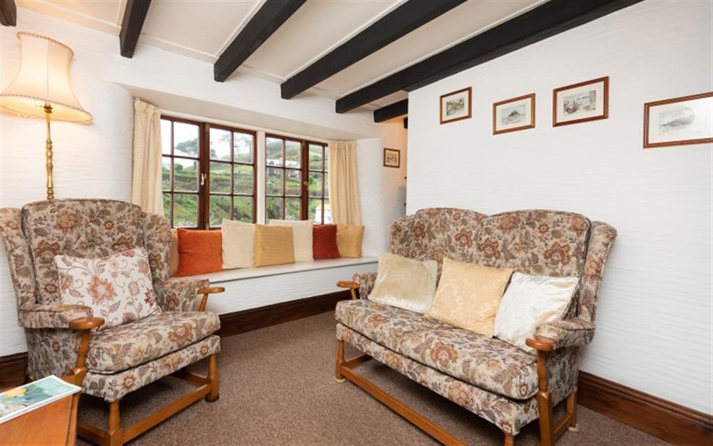 Relax in the living area at Waters Edge in Polperro