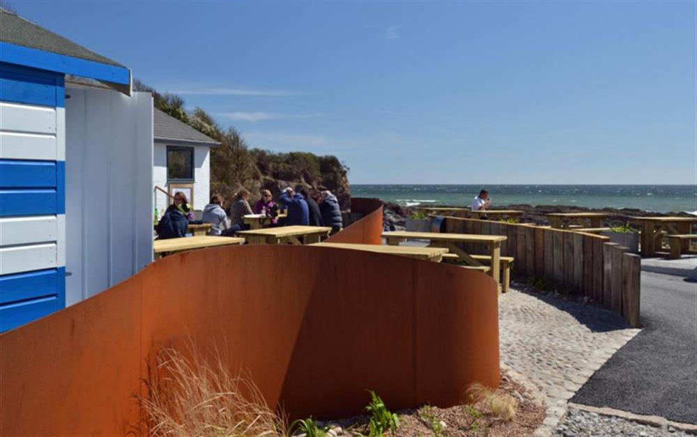 The Talland beach cafe is a perfect spot for refreshments! at Waters Edge in Polperro