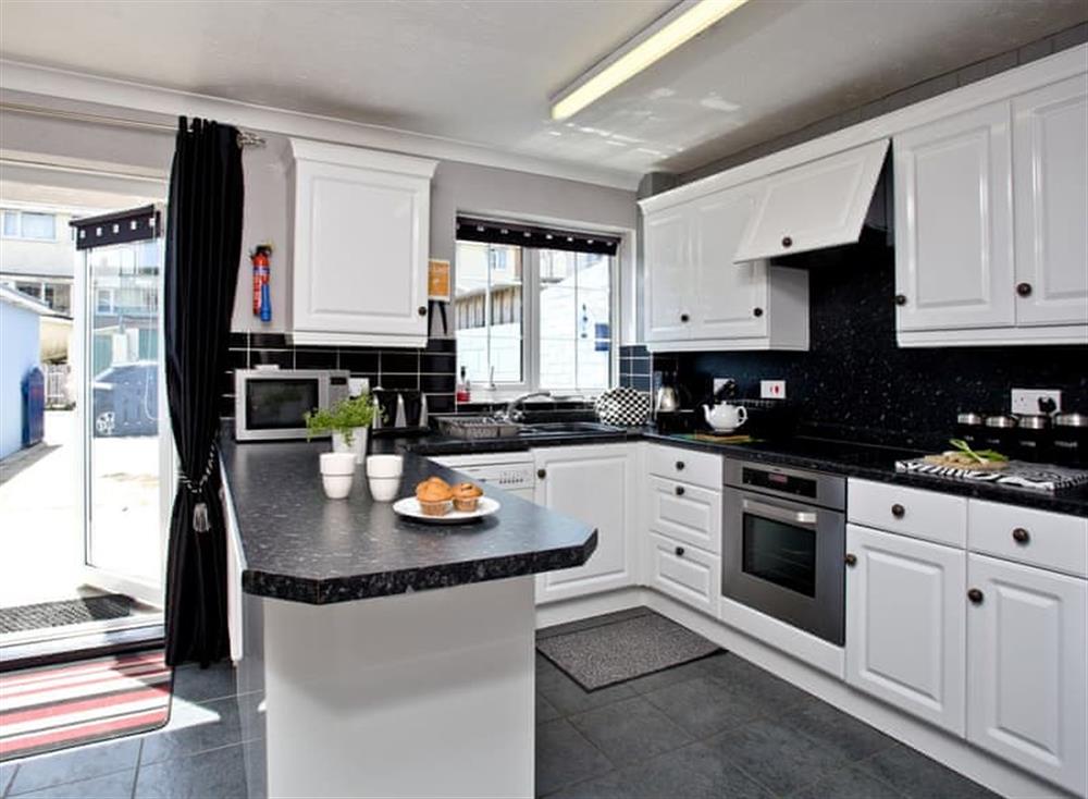 Kitchen at Waters Edge in Portreath & St Agnes, West Cornwall