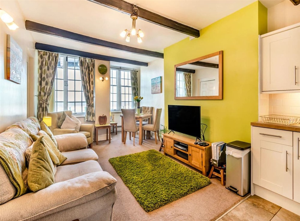 Open plan living space at Waters Edge in Sandsend, near Whitby, North Yorkshire