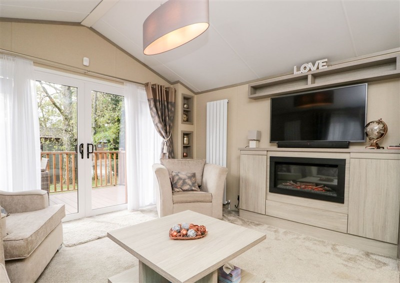Relax in the living area at Waters Reach, White Cross Bay Holiday Park near Troutbeck Bridge