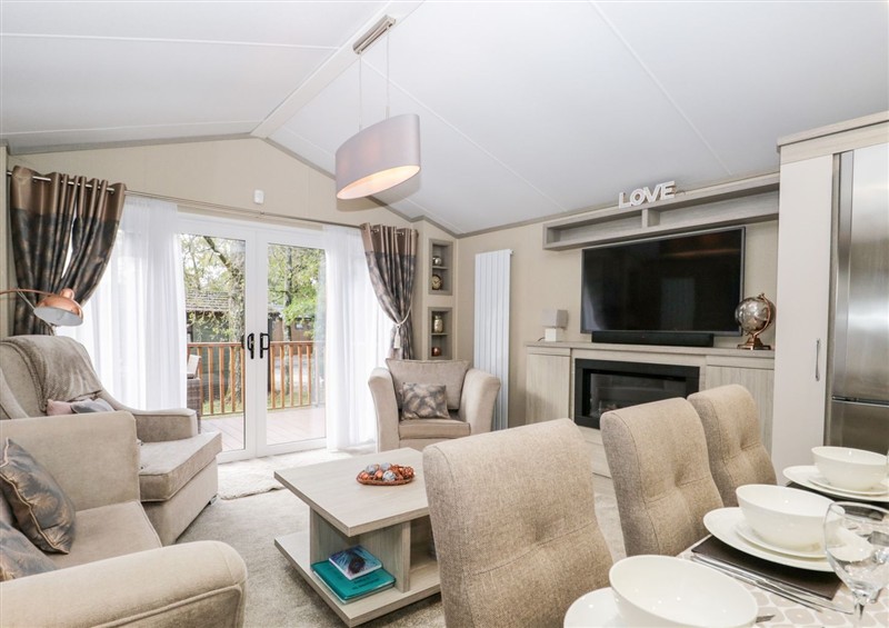 The living room at Waters Reach, White Cross Bay Holiday Park near Troutbeck Bridge