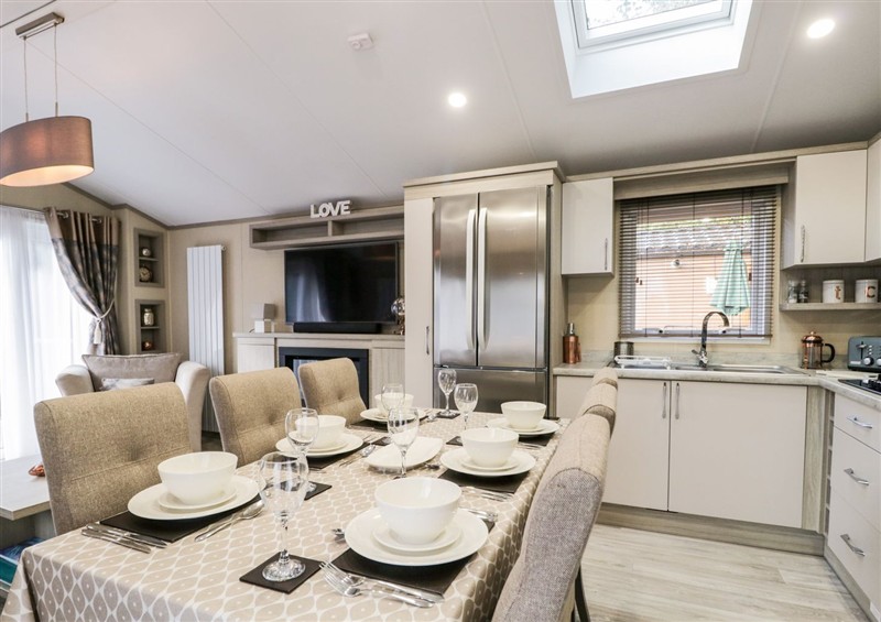 This is the kitchen at Waters Reach, White Cross Bay Holiday Park near Troutbeck Bridge