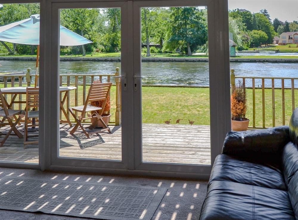 Wonderful views of the river from the living room at Watersedge in Norwich, Norfolk