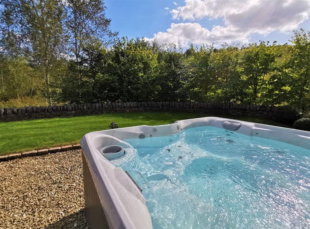 Private hot tub for 5 (photo 3) at Waterside Barn in Bradbourne, near Ashbourne, Derbyshire