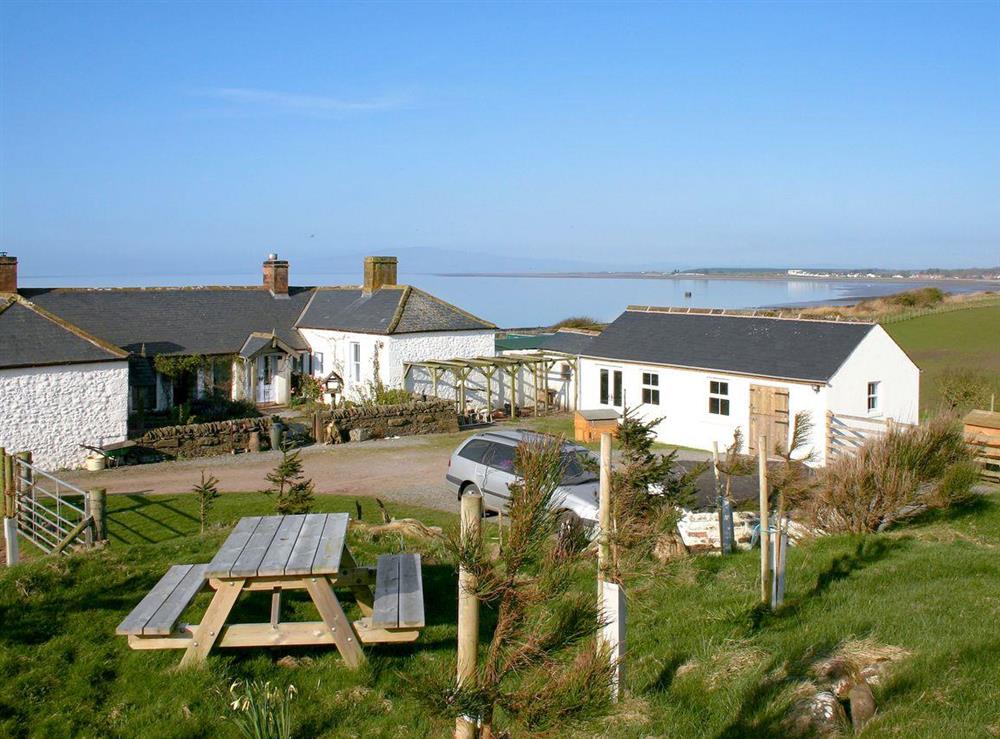 Exterior of the cottage, overlooking the sea