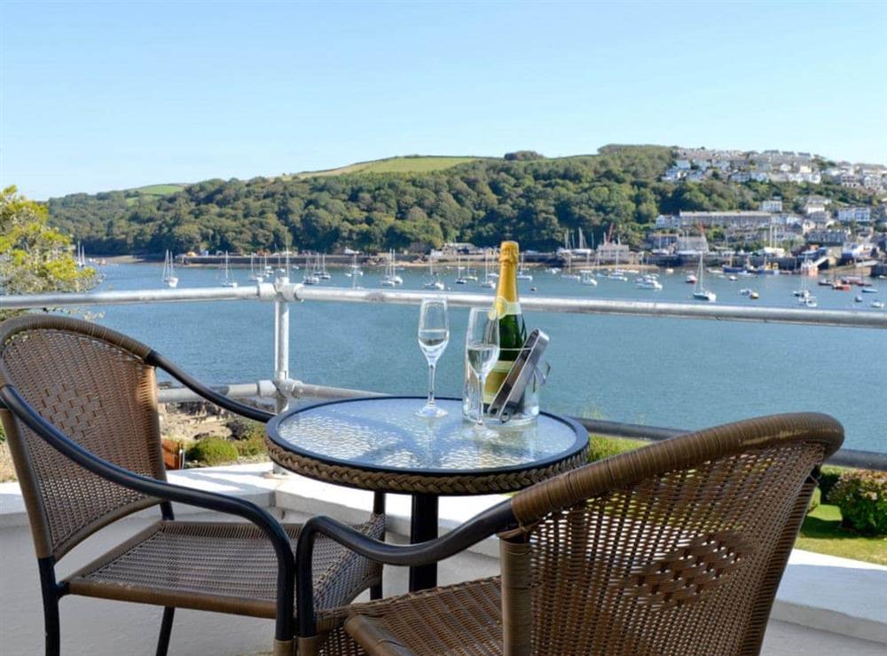 Sitting-out-area at Waterside in Fowey, Cornwall