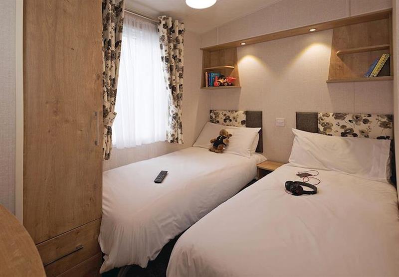 Twin bedroom in Capri at Waterside Holiday Park and Spa in Weymouth, Dorset