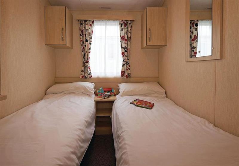 Twin bedroom in Rio Gold 2 at Waterside Holiday Park and Spa in Weymouth, Dorset