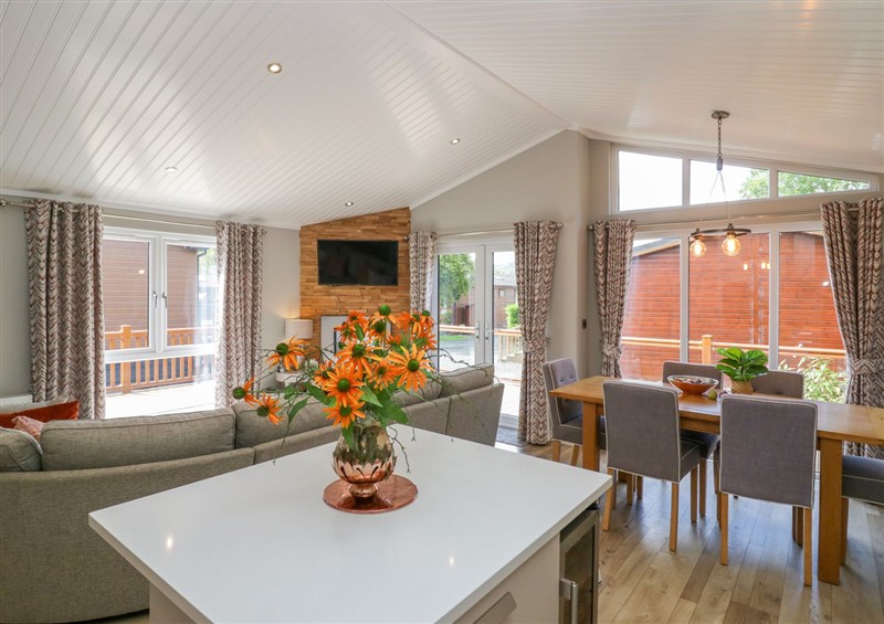 The living room at Waterside Lodge, 55A Bowness