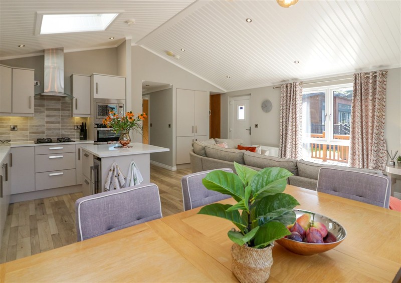 This is the kitchen at Waterside Lodge, 55A Bowness
