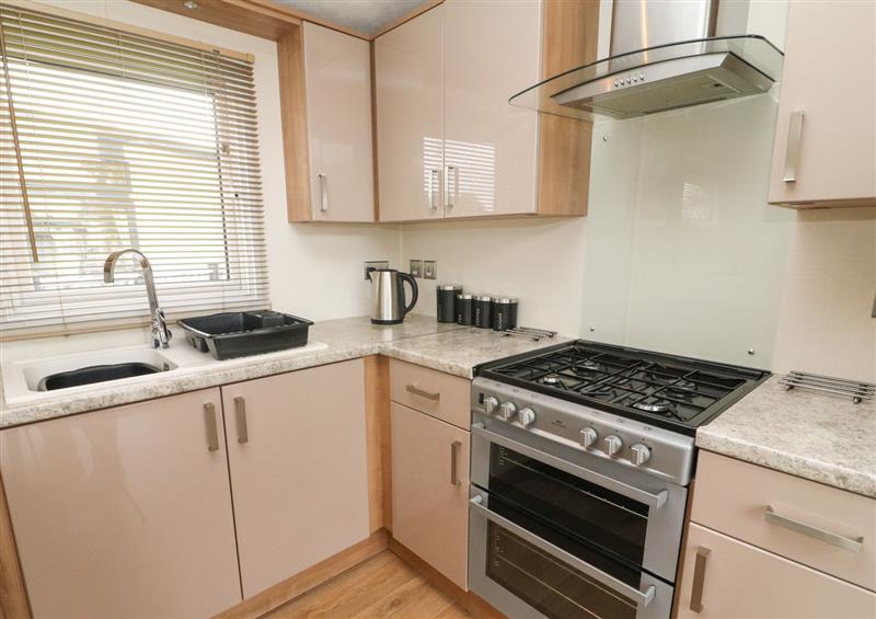 This is the kitchen at Waterside Lodge, South Lakeland Leisure Village near Carnforth