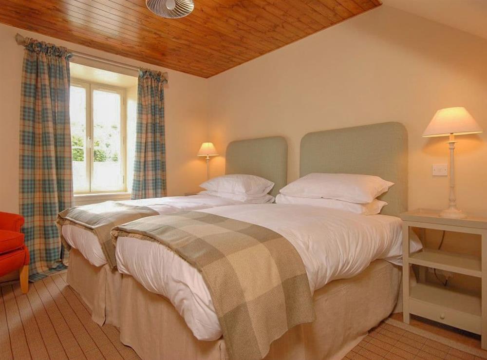 Twin bedroom at Waterside Lodge in Turriff, Aberdeenshire