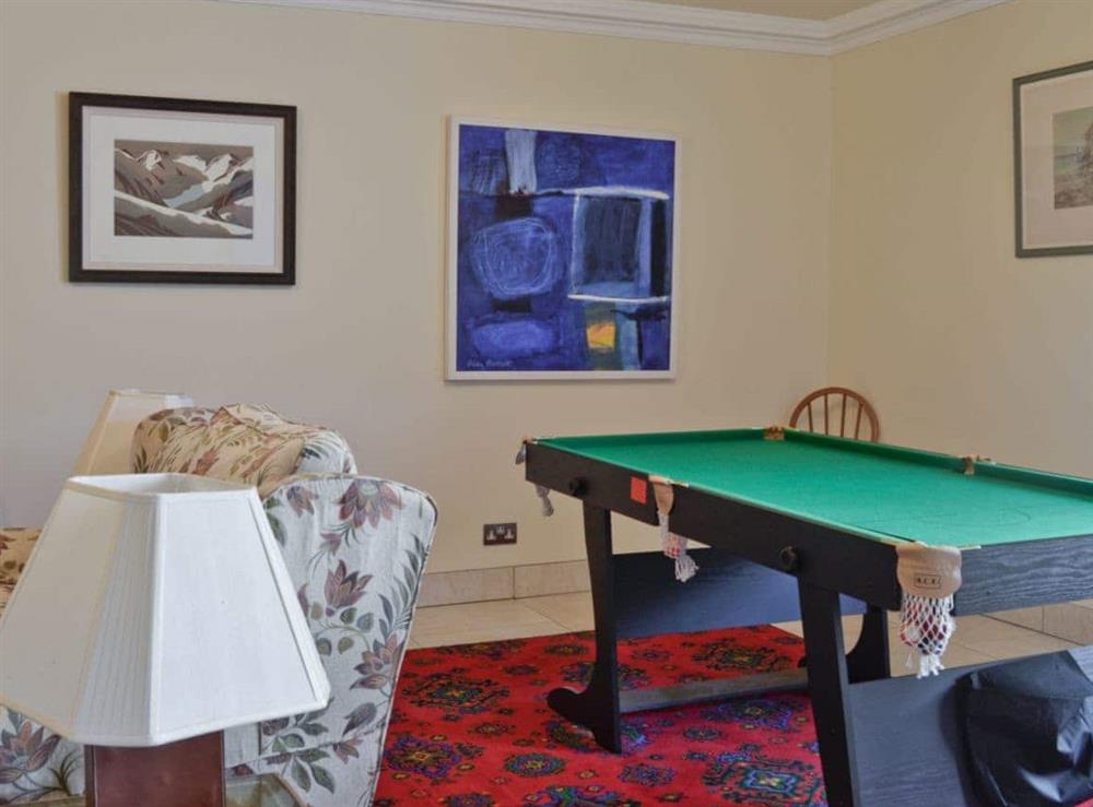 Games room at Waterside in Tighnabruaich, Argyll