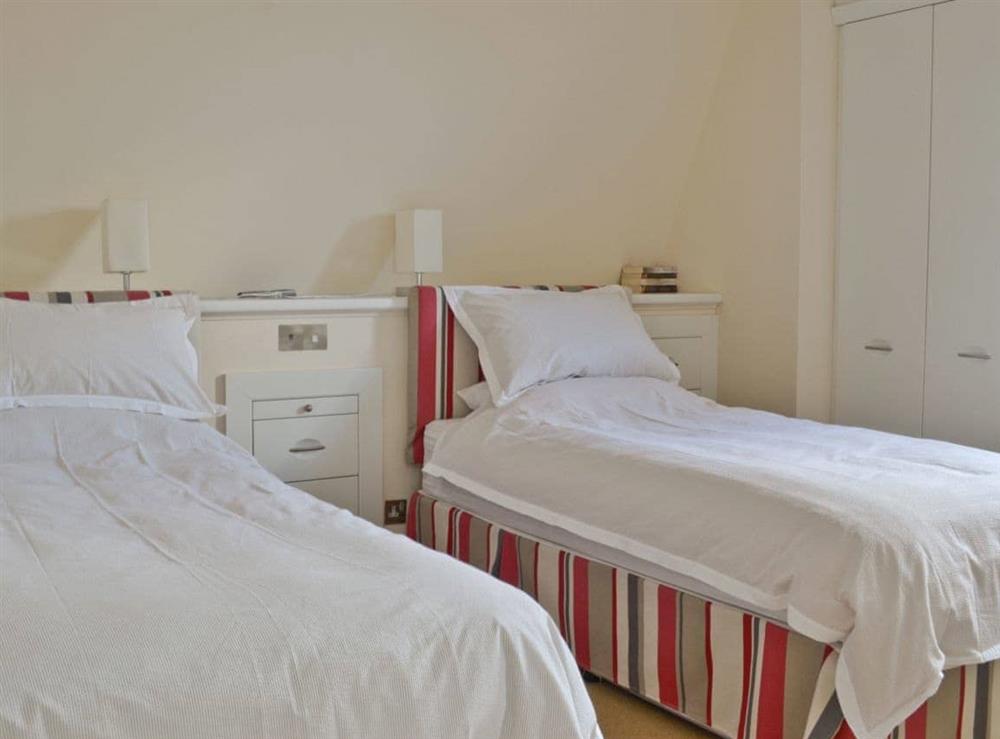 Twin bedroom at Waterside in Tighnabruaich, Argyll
