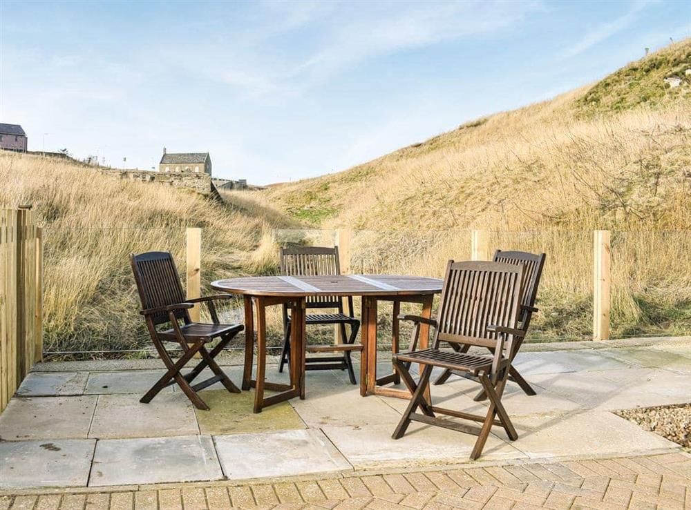 Sitting-out-area at Watersreach in Collieston, Aberdeenshire
