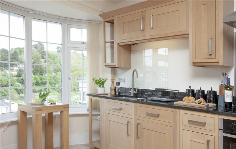 This is the kitchen at Waterview House, Devon