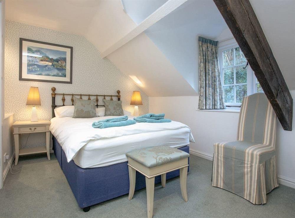 Relaxing double bedroom at Waterwheel in Bow Creek, Nr Totnes, South Devon., Great Britain