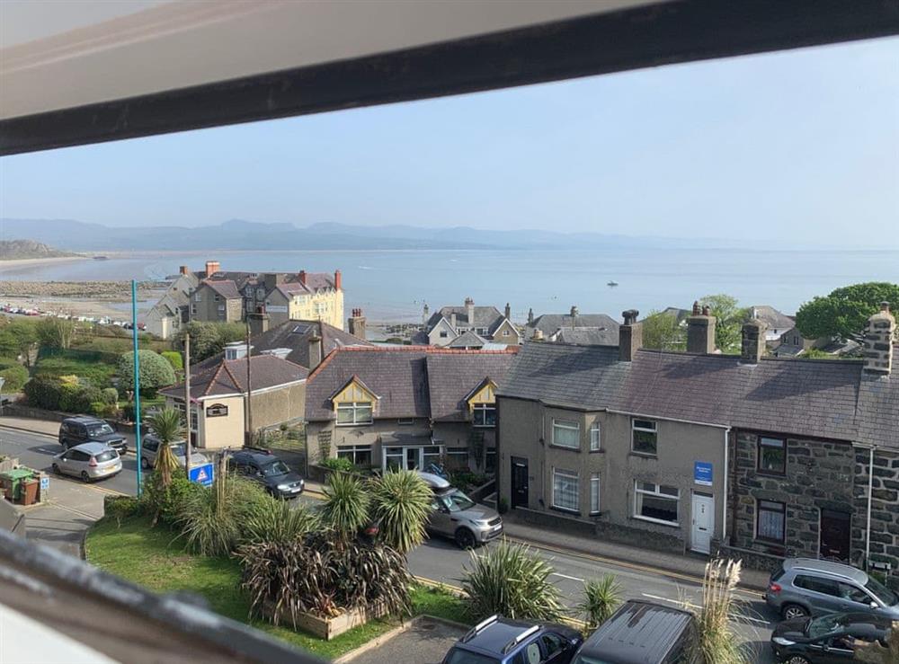 View from living room window at Waterwynch in Criccieth, Gwynedd