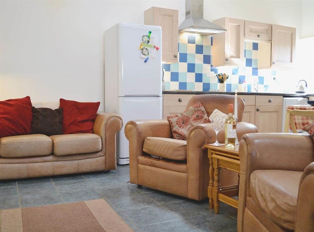 Open plan living/dining room/kitchen at Yr Hen Ysgubor, 